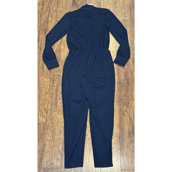 Lauren Ralph Lauren NWT Jumpsuit Navy Classic Stretch - Women's Size M - Picture 10 of 14